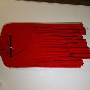 Free People Red Uptown Turtle Neck Choker Tunic